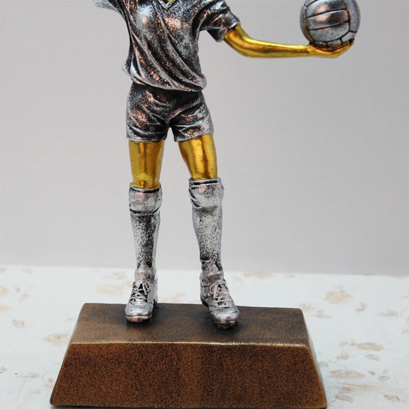 Креативные волейбольные статуэтки из смолы ремесло Офисная Декоративная