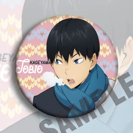 Волейбольный значок 58 мм Haikyu Nekoma средней школы волейбол Kozume Kenma Kiyoko брошь