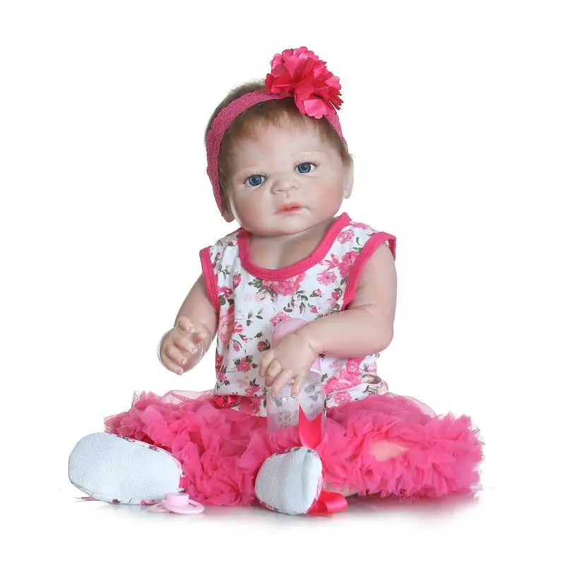 NPK ручной работы reborn baby 57 см 23 дюймов полная виниловая Кукла Реалистичная новорожденная Спящая кукла рождественский подарок сладкий ребенок