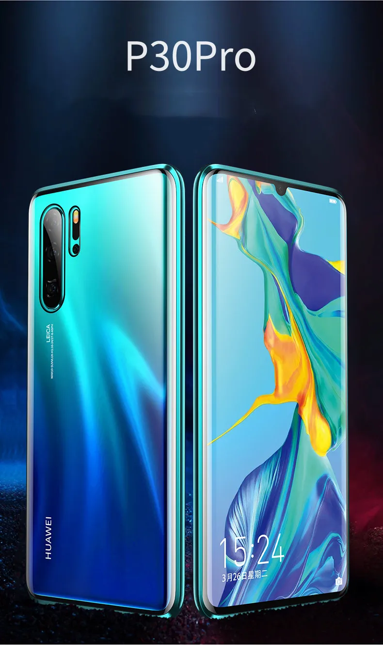 Huawei P30 pro case Magnetic Adsorption Metal Case for huawei P20 lite P20pro mate20 frame transparent protective |