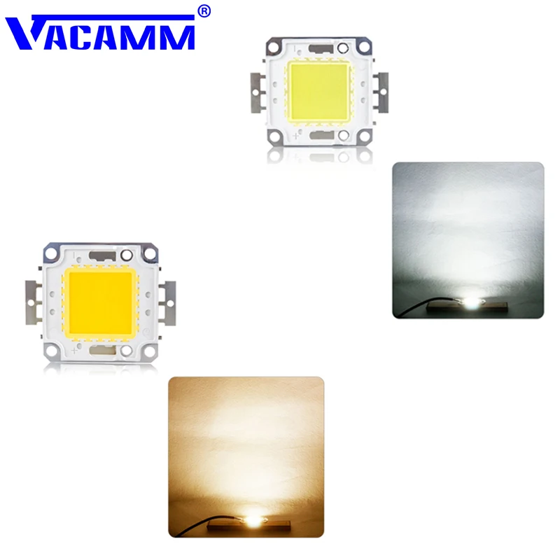 Vacamm LED COB чип 10 Вт 20 30 50 100 высокояркий белый/теплый белый Смарт IC для прожектора