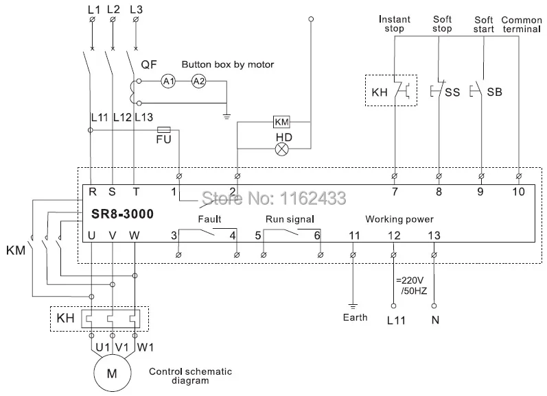SR8-3022 22 кВт мягкий стартер для трехфазного асинхронного двигателя переменного тока