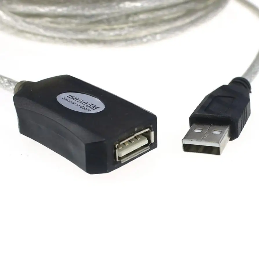 Заводская цена 5 м USB Активный ретранслятор кабель удлинитель для компьютера
