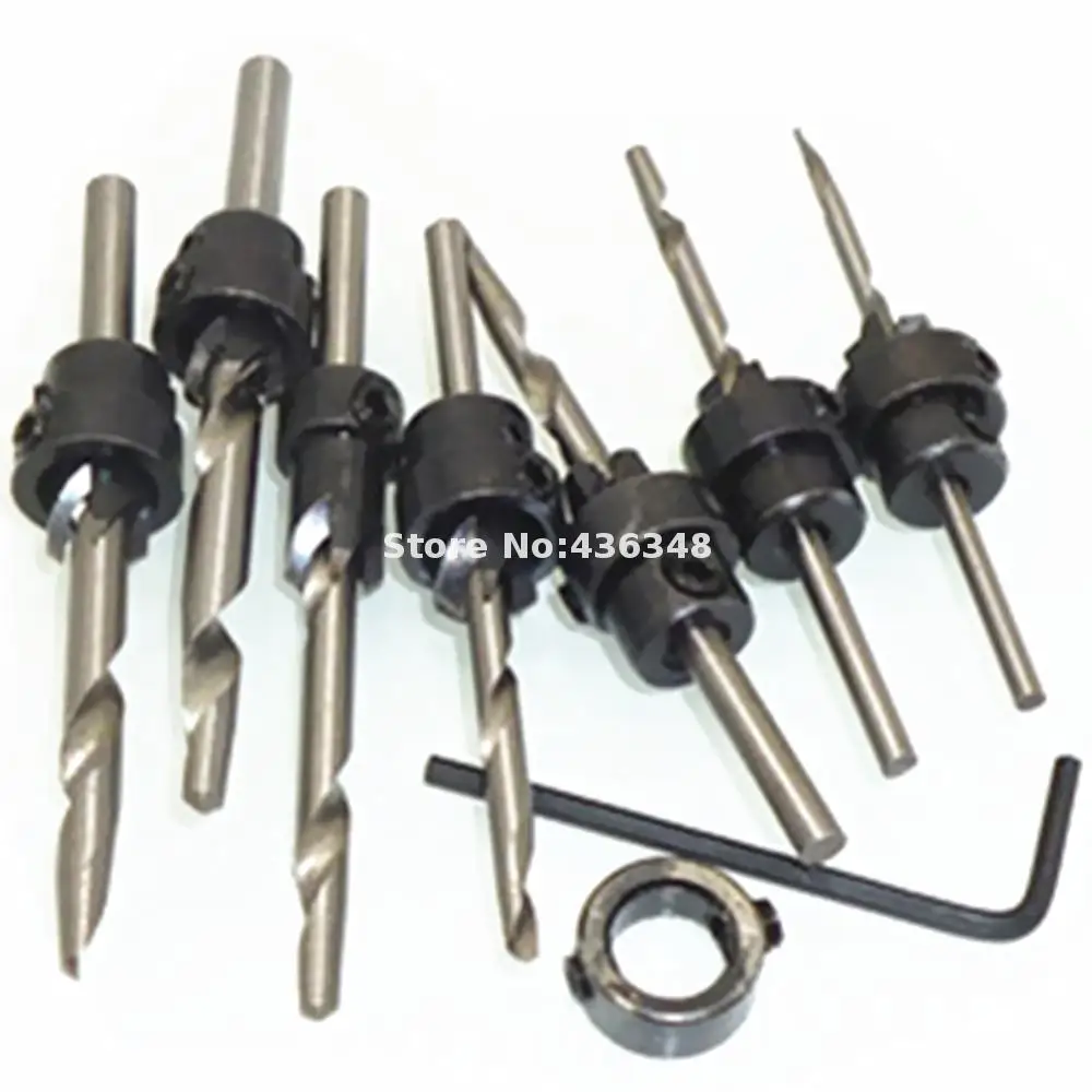 7 шт. Конические Сверла Зенковка сверло дерево пилотное отверстие Коническое