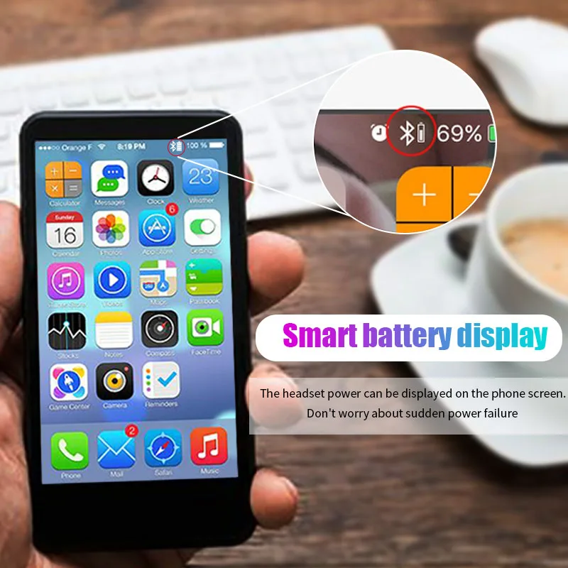 Беспроводные Bluetooth наушники Tws стерео водонепроницаемые спортивные музыкальные