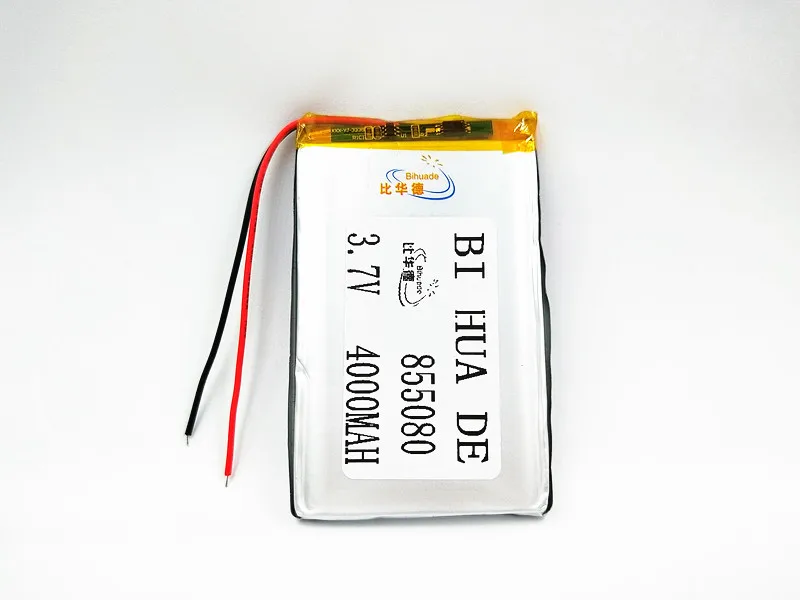 3,7 v li po литий-ионные аккумуляторы 3 7 v полимерная аккумуляторная батарея 855080 4000mAh для MP4 MP5 Tablet gps DVD PDA MID BT динамик
