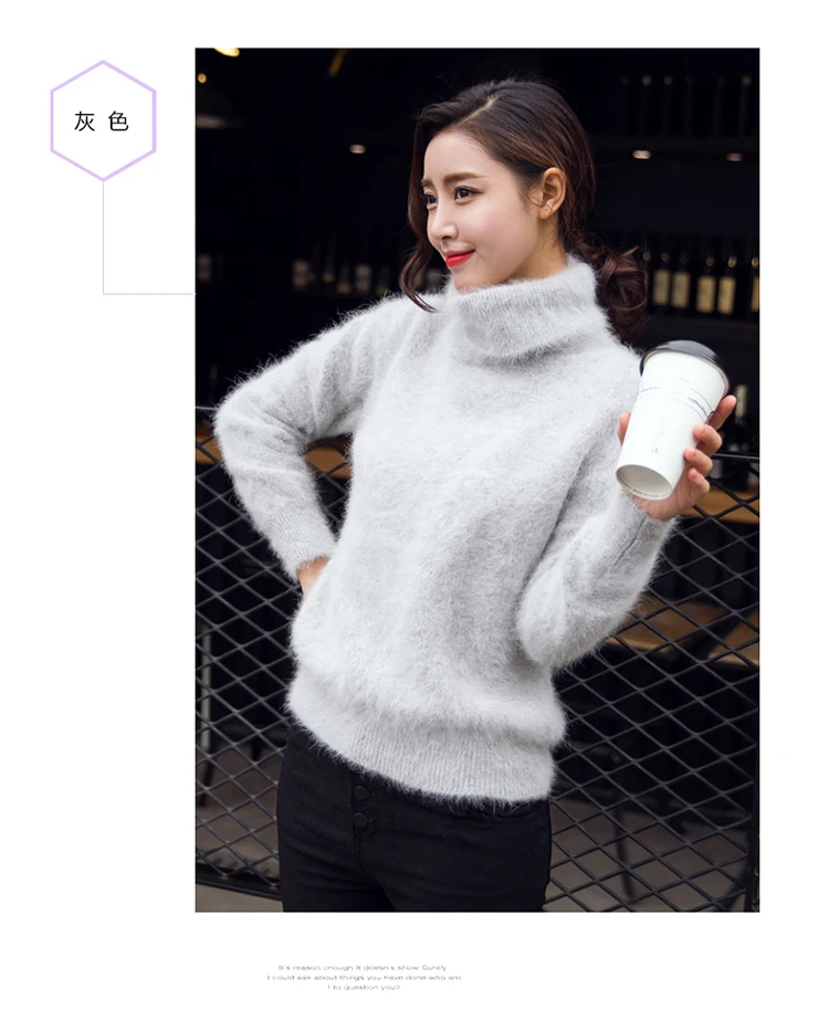 100% mink cashmere sweater women knitted and pullover pure free transport T1710 | Женская одежда