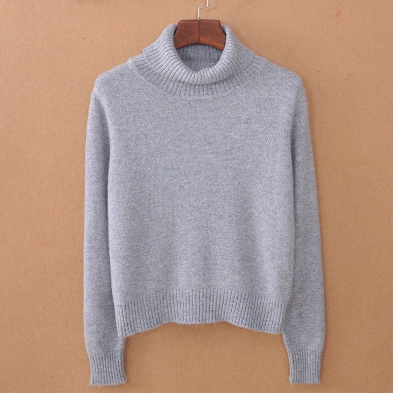 Самая низкая цена новый зимний толстый кашемировый свитер с высоким воротником