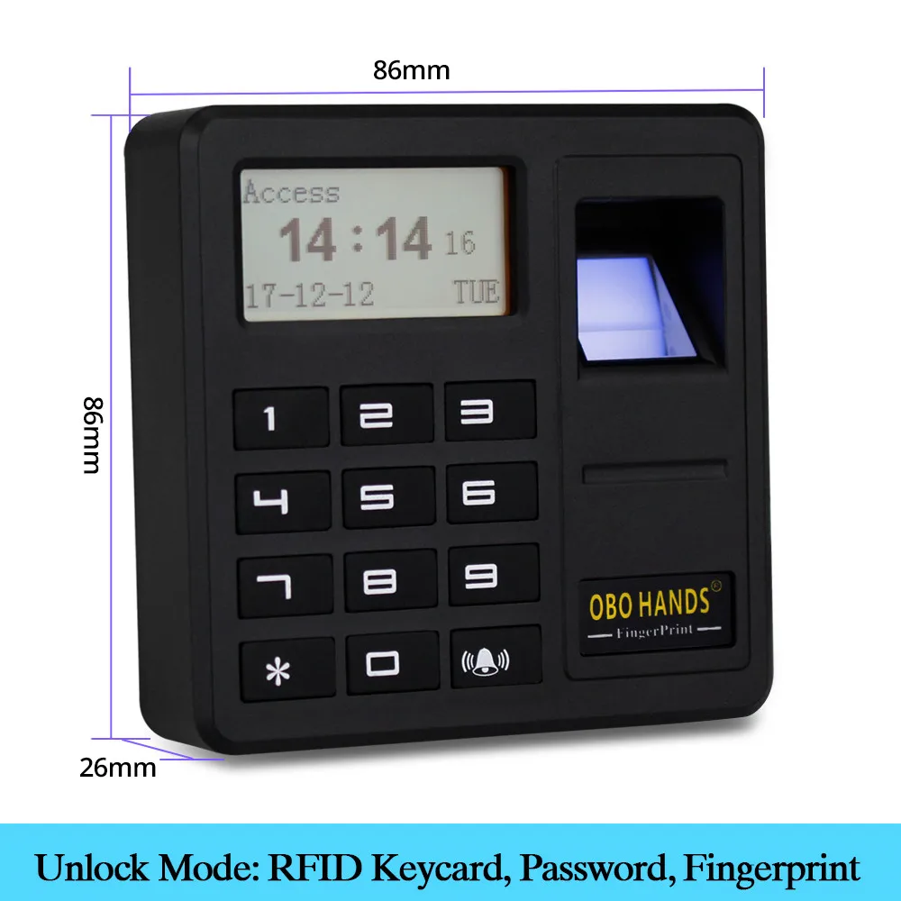 OBO HANDS rfid биометрическая система контроля доступа отпечатков пальцев комплект Электрический магнитный/болт/ударный замок для двери+ источник питания полный комплект