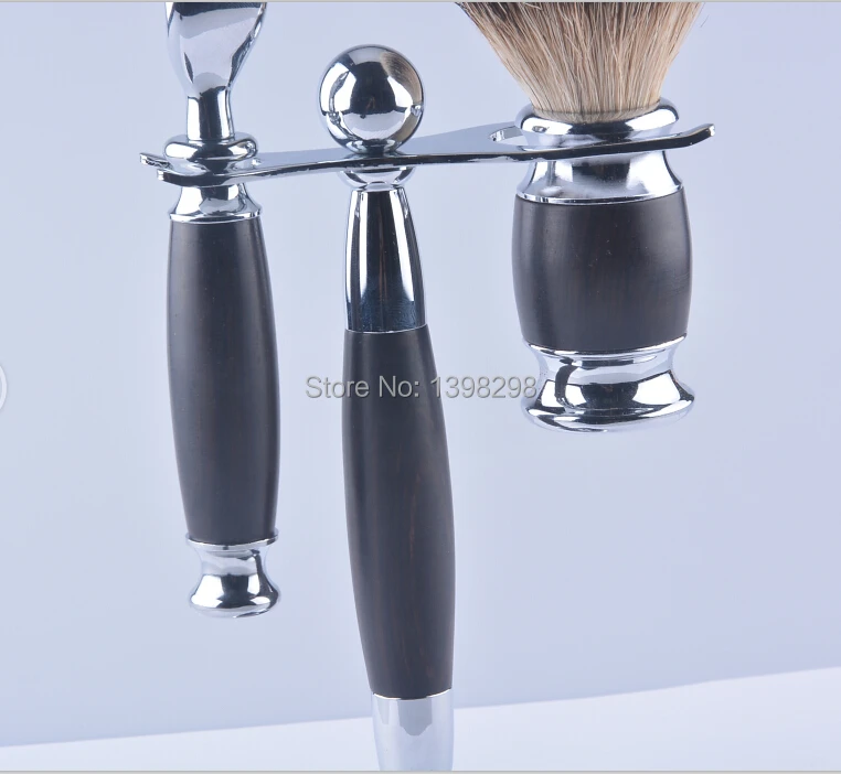 Оптовая цена черный негр кисточку набор натуральный ebony silvertip барсук волос бритва