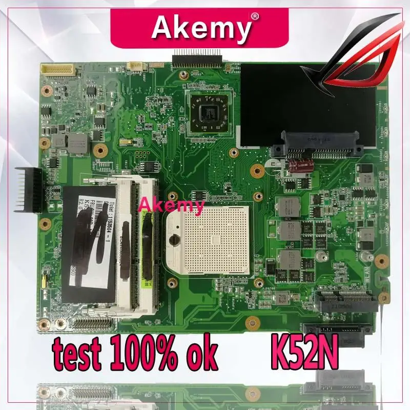 Akemy K52N материнская плата для ноутбука For Asus K52 X52N A52N тест оригинальная | Компьютеры