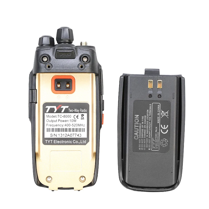 Рация TYT TC-8000 10 Вт 400-520 МГц 16CH 3600 мАч батарея скремблер TOT VOX пользовательские