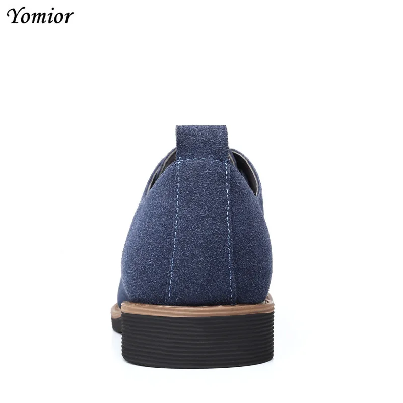 Yomior/мужские повседневные официальные модельные туфли из коровьей замши на шнуровке; винтажные офисные мужские кожаные туфли; свадебные оксфорды; zapatos hombre