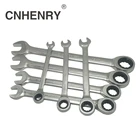 Комбинированные Гаечные ключи с трещоткой 8-32 мм, цельные ключи, зубчатые кольца двусторонний гаечный ключ, ручной ремонт автомобилей инструмент диагностики