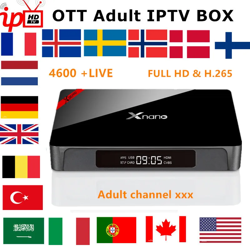 Французский Нидерланды IPTV BOX X96 PRO android TV box 7 1 + Швеция Бельгия Европа США Канада M3U
