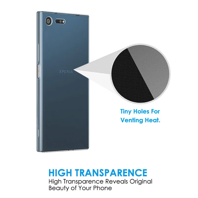 Qosea For Sony Xperia XZ Premium Case Slim Silicone Ultra-thin Transparent Soft TPU Protective XZ2 XZ1 Compact Cover |