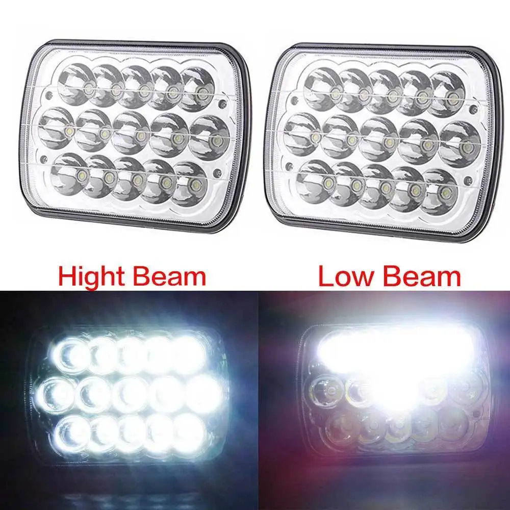 7x6 светодиодный фар море двойной луч фары замена HID Xenon H6014 H6052 H6054 для Jeep Wrangler JK YJ