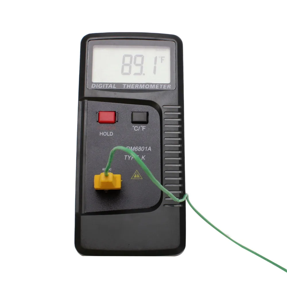 Цифровой термометр VICTOR DM6801A с ЖК дисплеем K образный тестер температуры|temperature