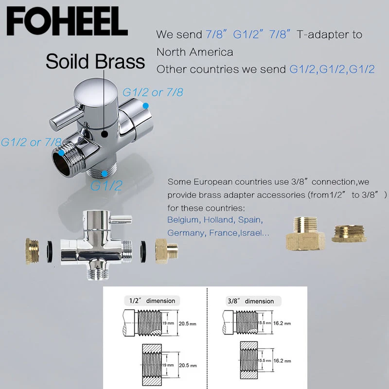 FOHEEL 304, ручное биде из нержавеющей стали, душ, туалет, гигиенический душ, биде, опрыскиватель, кран, набор для ванной, душ, Ручной Биде, набор