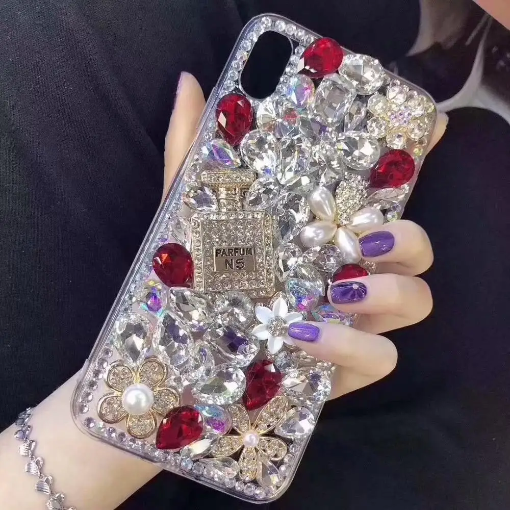 Чехол XINGDUO с 3D бриллиантами жемчужинами и стразами для iphone 6 6S 7 8 Plus роскошный