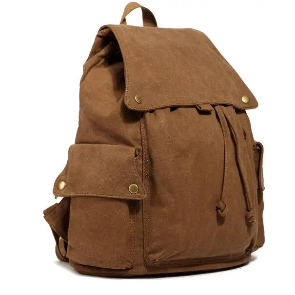 Модный однотонный холщовый уличный рюкзак для мужчин и женщин школьный дорожный