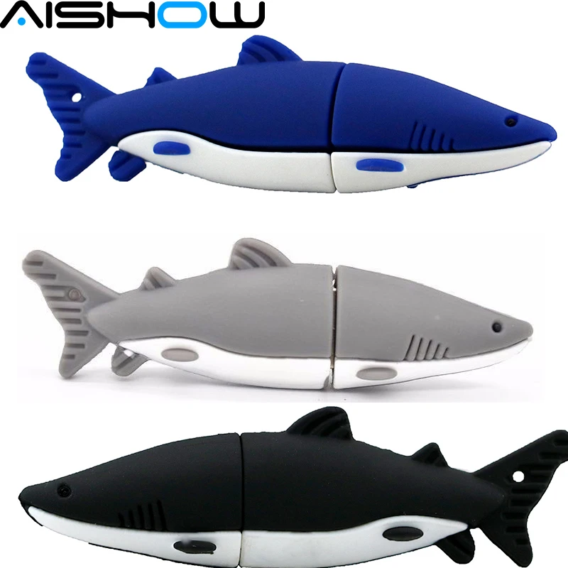 Флэш накопитель USB флэш 8GB силиконовые Акула Форма 2 0 флеш u диск карты 16 518|flash card|u