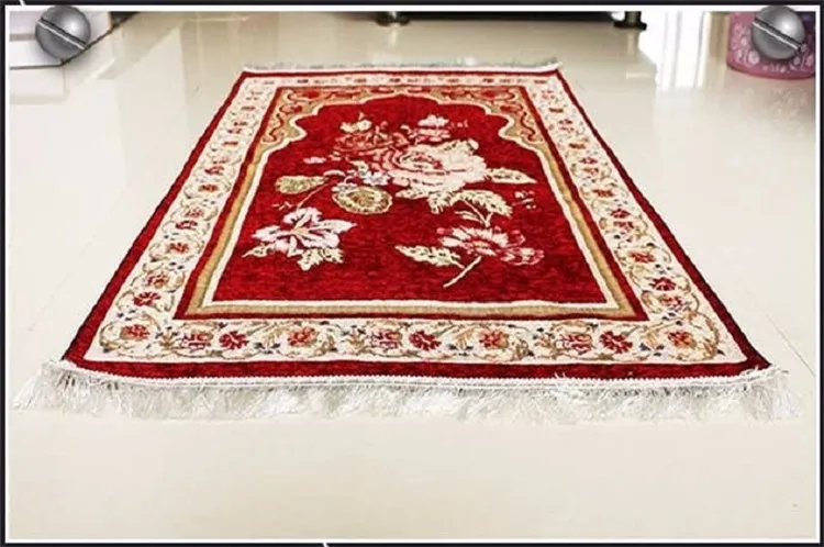 75*110 см цветочный Исламская мусульманская молитва коврик салат Musallah молельный коврик ковер ковровое покрытие Banheiro Исламской коврик для молитвы