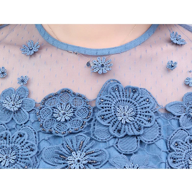 Новинка 2018 летние женские джинсовые платья в стиле пэчворк с кружевными бусинами