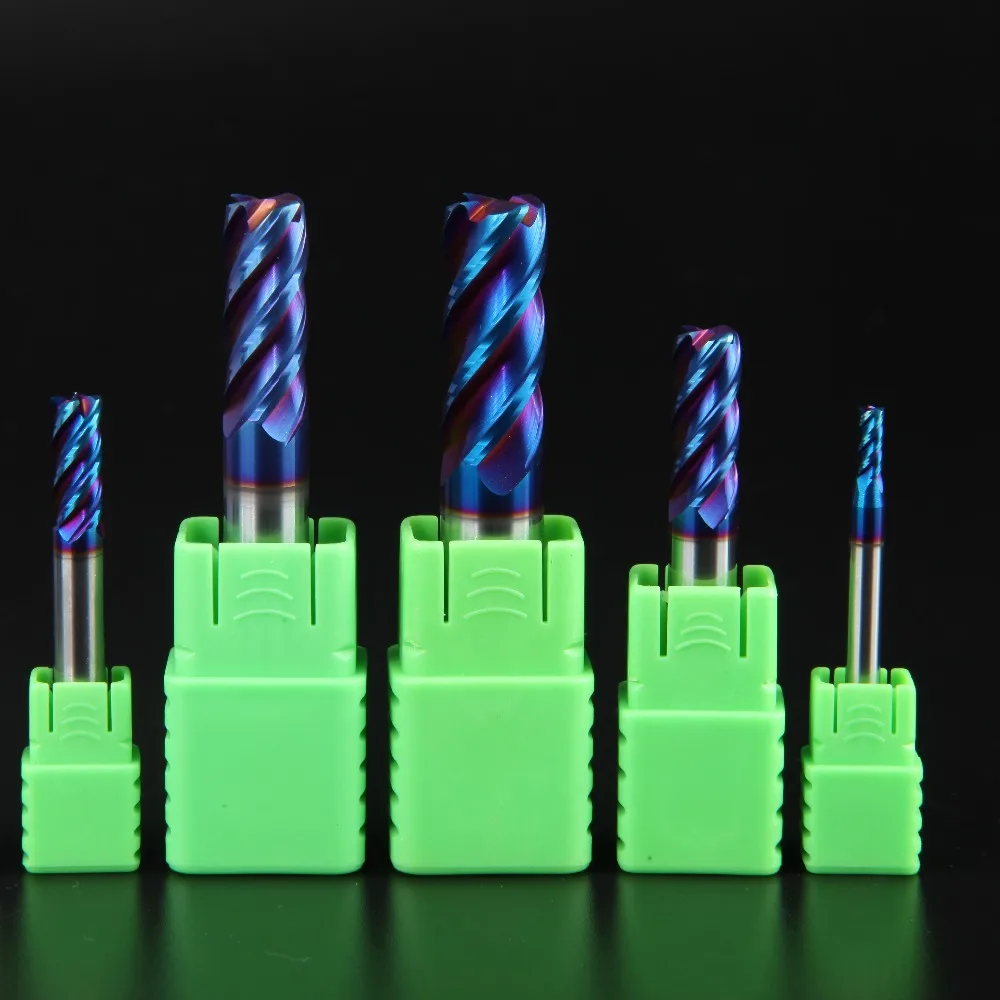 

Фреза из вольфрамовой стали с покрытием из сплава, инструмент для ЧПУ, гравировки, Hrc65, комплект угловых фрез для черновой обработки, фрезерн...