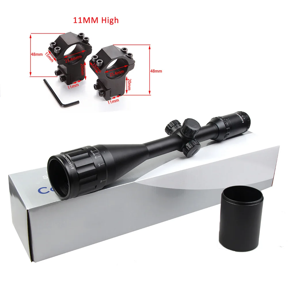 11MM High Горячий оптический прицел 6-24X50 прицел оптика прицел охота для Chasse Aim прицел пистолет Caza аксессуар - Цвет: 11MM High
