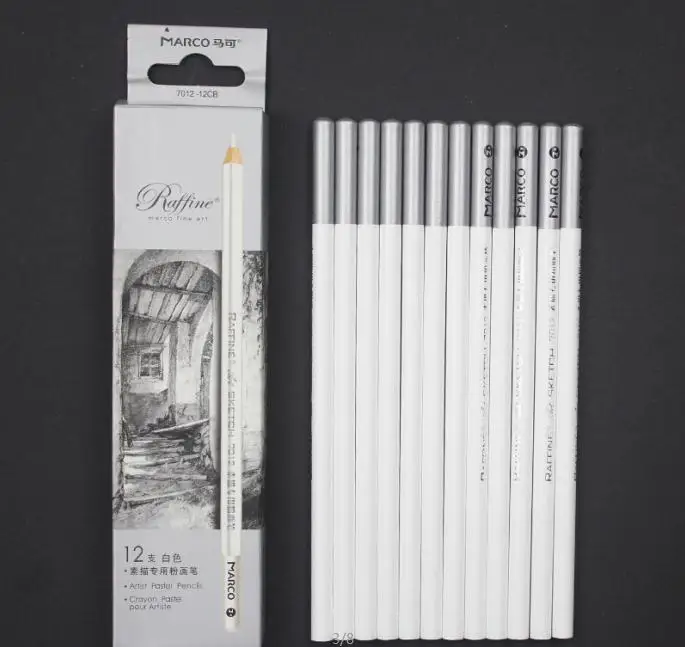 Марко Раффин 7011 художественная кисть для эскиза карандаши Caryon Pastel Pour as Prismacolor Prime мягкий сердечник цветной карандаш Sienna - Цвет: White