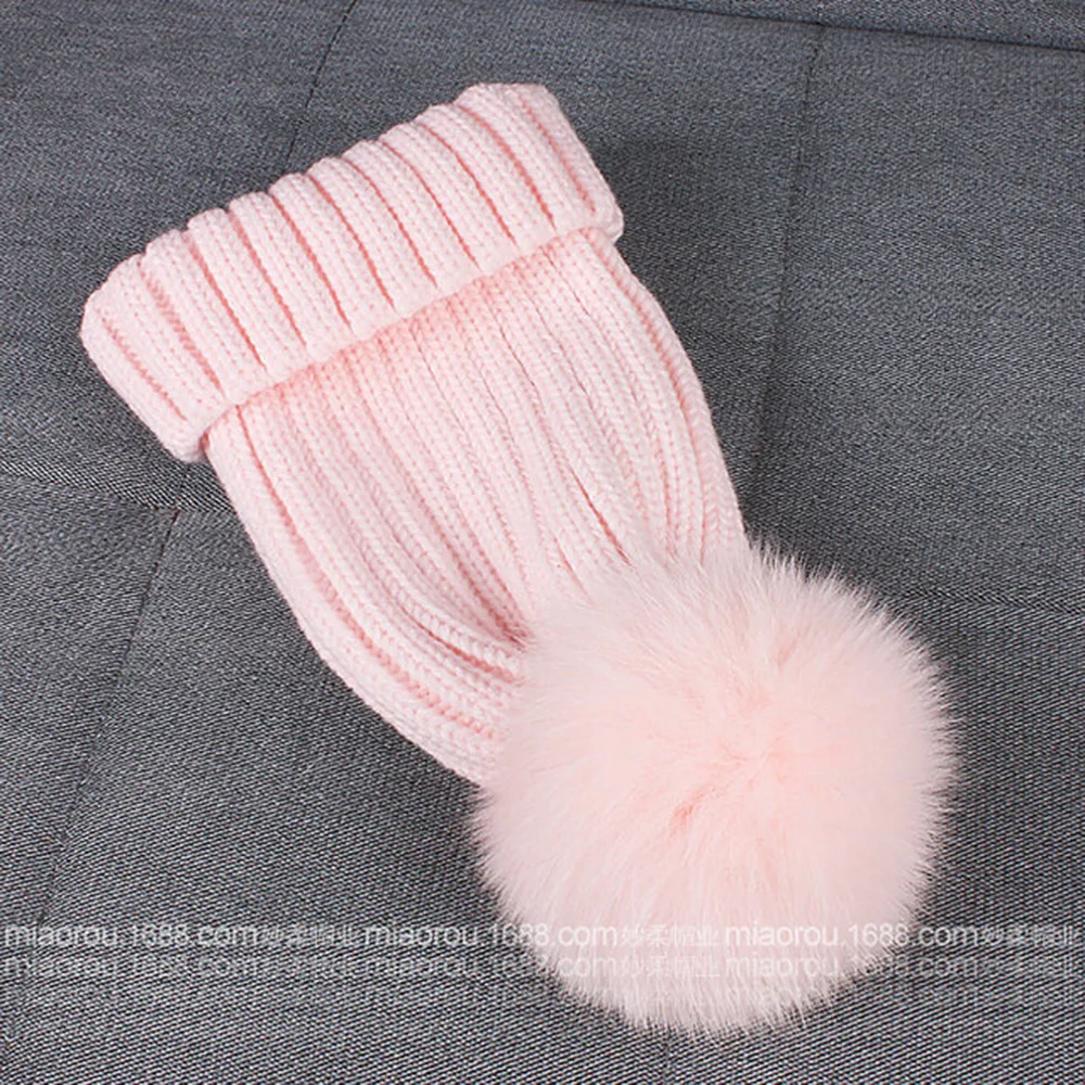 Зима меховая шапка для женщин реального лисий мех енота Шерстяные шапочки