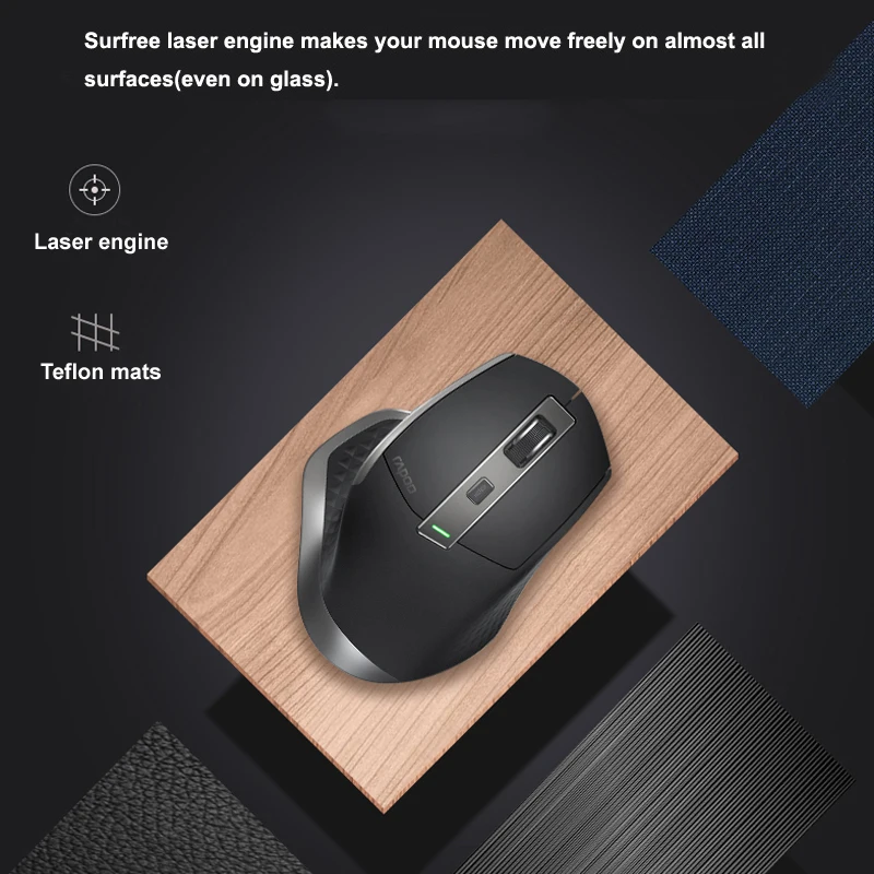 Rapoo Multi-mode Беспроводной тонкий металлический клавиатура и Перезаряжаемые лазерной Мышь Combo Bluetooth 3,0/4,0 и 2,4 г переключаться между 4 устройства