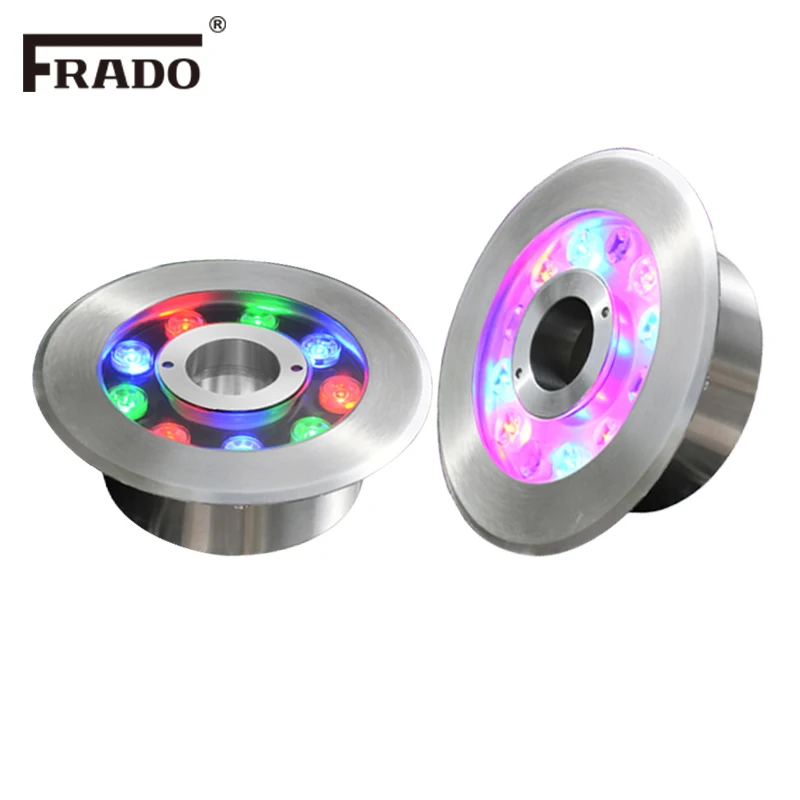 6w 9W 12W 18w IP68 Светодиодный подводный свет RGB Открытый водонепроницаемый цветной
