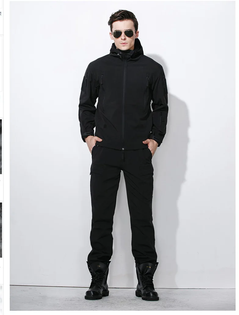 Высококачественное пальто из кожи акулы мягкое шапка может быть тактической