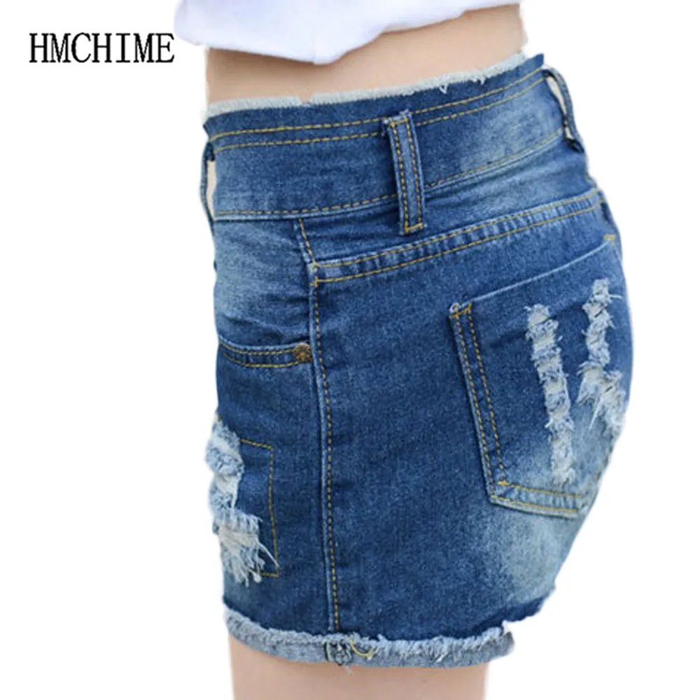 Plus Size Cowboy Denim Shorts Women Embroidery Letters Ripped Hole Bleached Female Short Jeans Zipper Fly Boyfriend G12 | Женская одежда