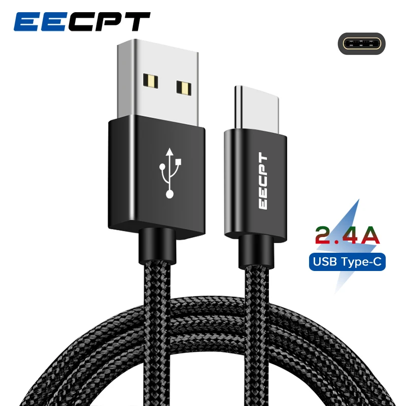 Кабель EECPT USB Type C зарядный кабель для мобильного телефона быстрой зарядки данных