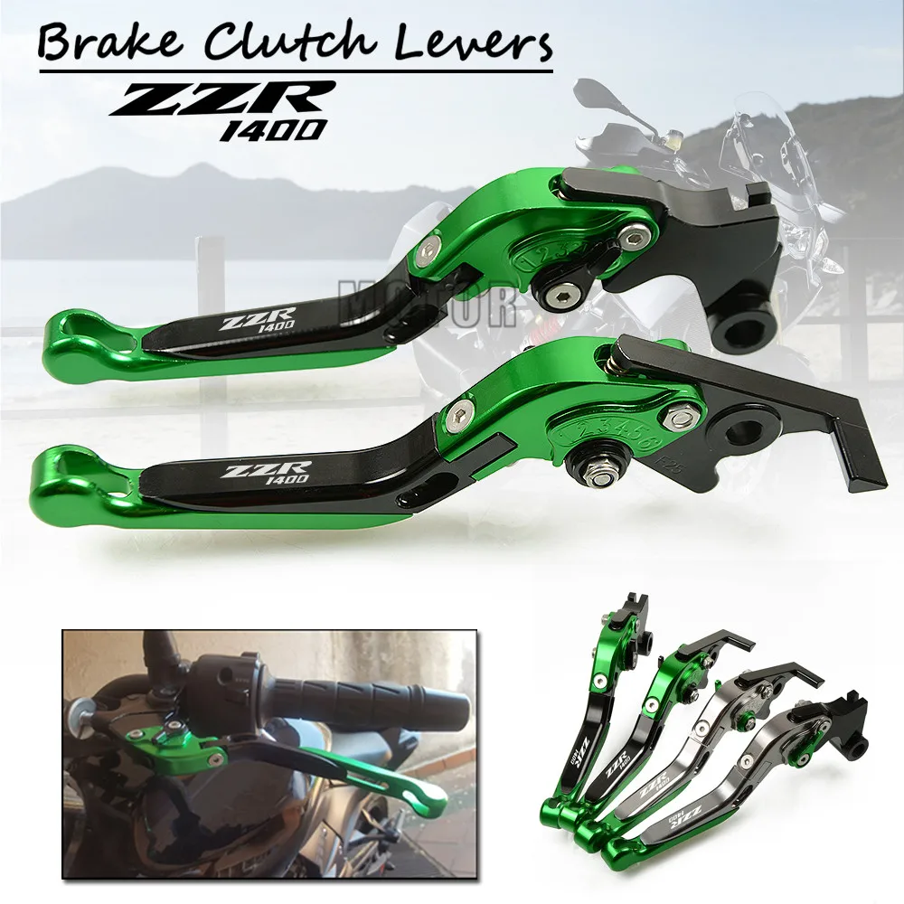 CNC мотоциклетные регулируемые складные рычаги тормозной муфты для Kawasaki ZZR1400 2006 2016