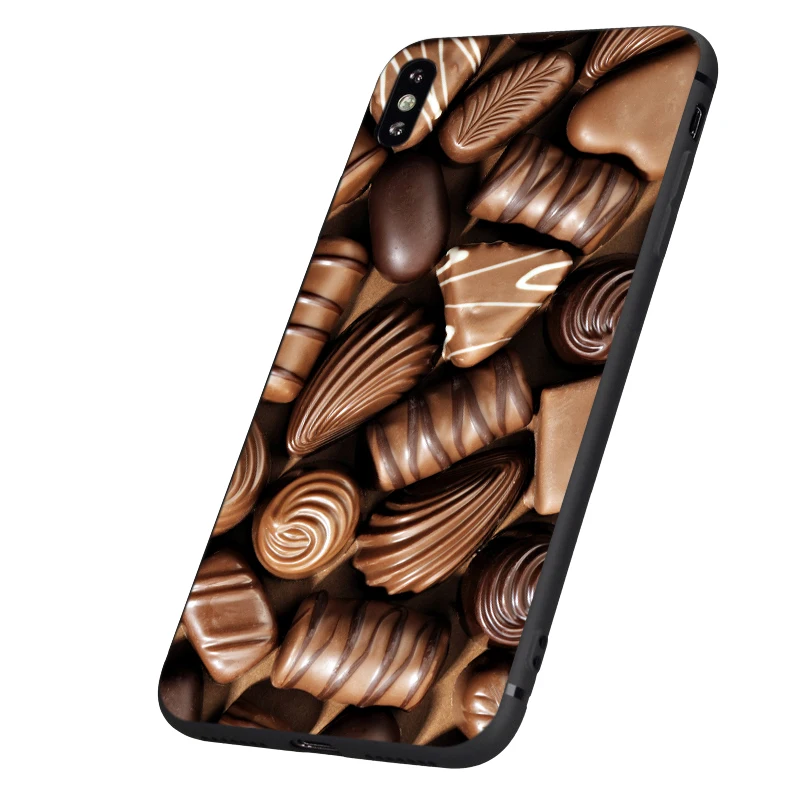 Черный чехол ТПУ для iphone 5 5s se 6 6s 7 8 plus x 10 чехол силиконовый чехол для iphone XR XS 11 pro MAX чехол Аленка Бар Шоколад