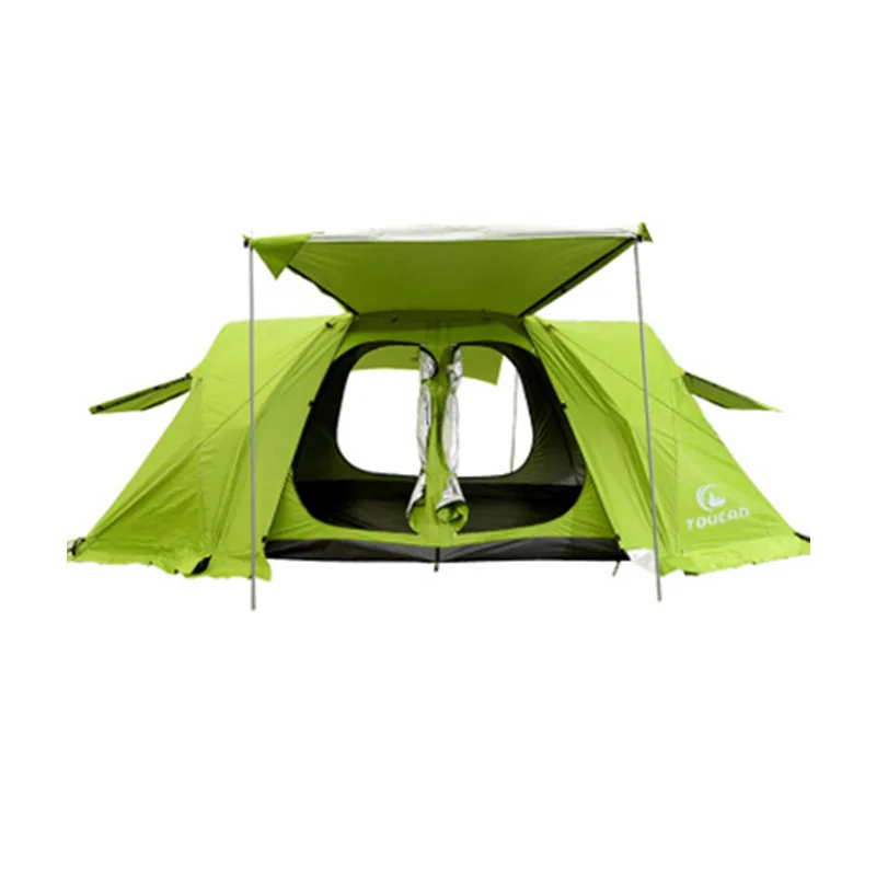 Открытый 2 двери окна двухслойный туристический тент быстро открывающийся