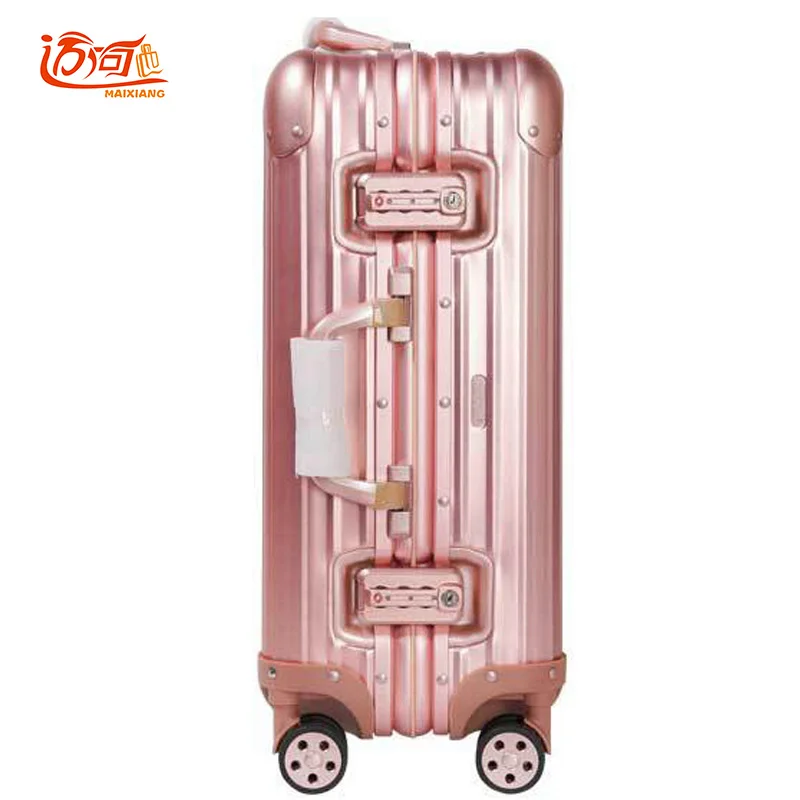 100% полностью алюминиевый багаж на колёсиках дорожный Багаж чемодан для