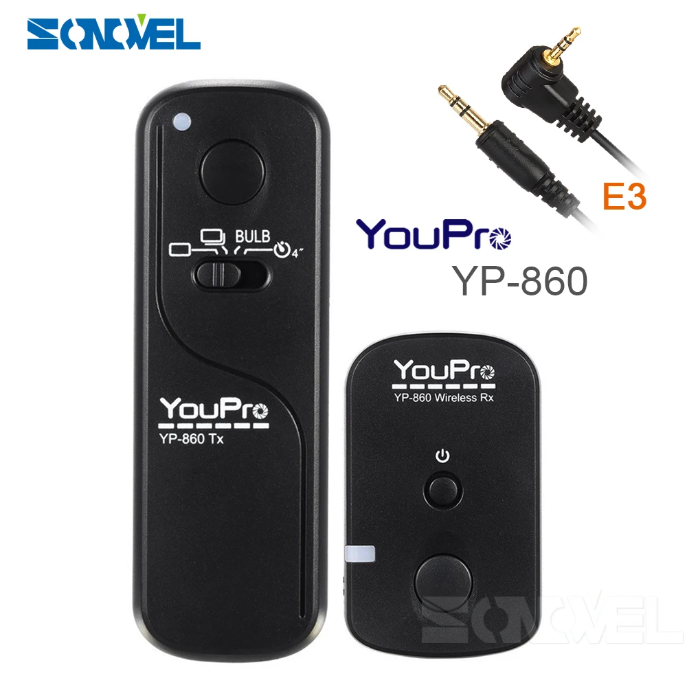 YP 860 E3 Беспроводной пульт дистанционного спуска затвора для Canon 1300D 1200D 850D 800D 760D 750D