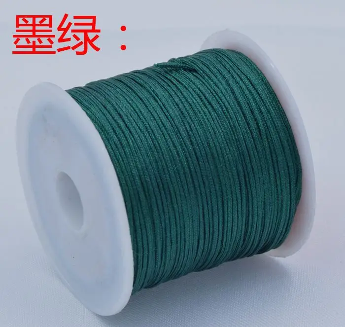 ink green 1 рулон,, разноцветный орнамент, нейлоновые шнуры, 0,8 мм, ручной работы, браслеты, ожерелье, бисероплетение, нить, веревка, сделай сам, бисер, ювелирное изделие - Цвет: ink green