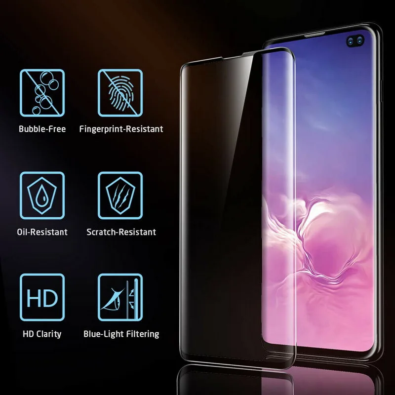 YISHANGOU 6D изогнутый протектор Закаленное стекло разблокированная версия для samsung S10 S10 PLUS NOTE 10 PRO Защитная крышка экрана
