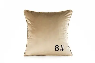 beige yellow 50x30/45x45/50x50/60x60 см однотонный Бархатный Чехол для подушки, чехол для подушки, плюшевый чехол для подушки, чехол для поясницы, чехол для подушки - Цвет: beige yellow