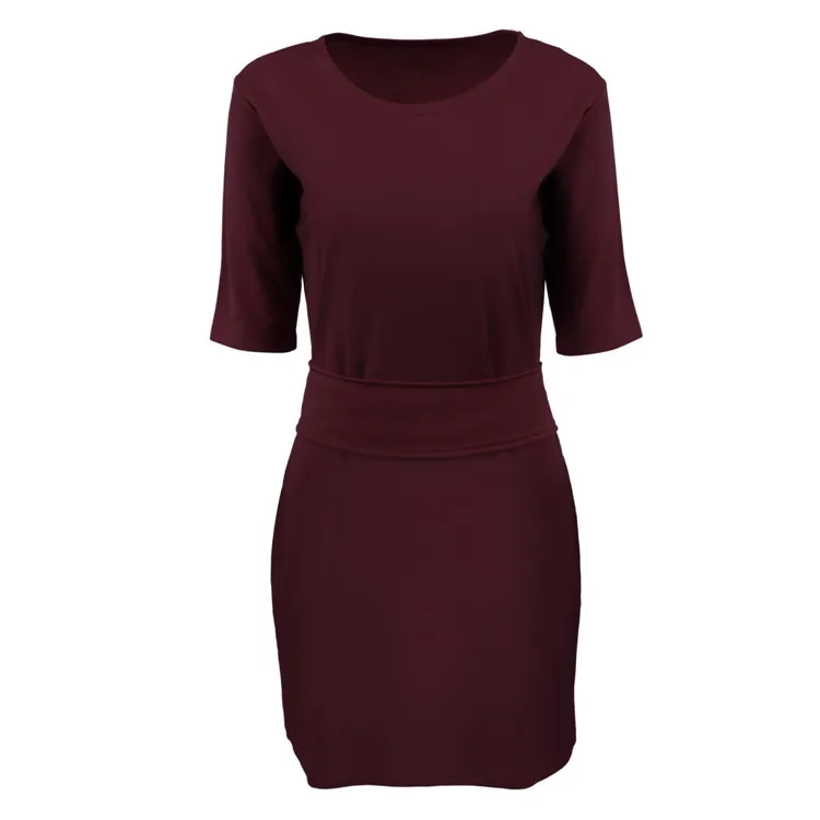 Женское Платье До Колена La MaxZa однотонное офисное платье для лета|Женские платья|