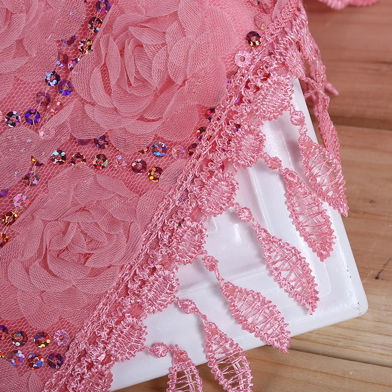 

150*50cm Female Outdoor Activities Scarf Fashion Tassels & Lace Decoration Women Long Shawl Wrap Blanket Warm Tippet