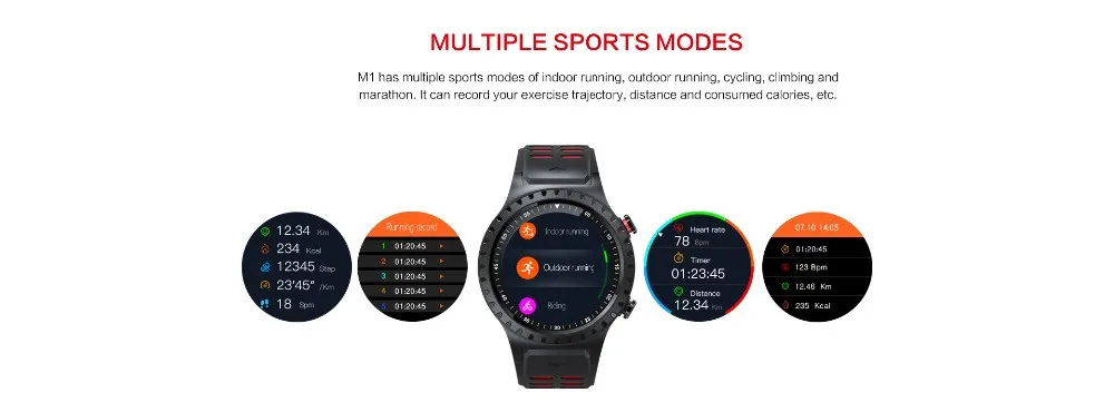 Умные часы M1s с поддержкой SIM и Bluetooth, с функцией телефонного звонка, gps, умные часы для мужчин и женщин, IP67, водонепроницаемые часы с монитором сердечного ритма