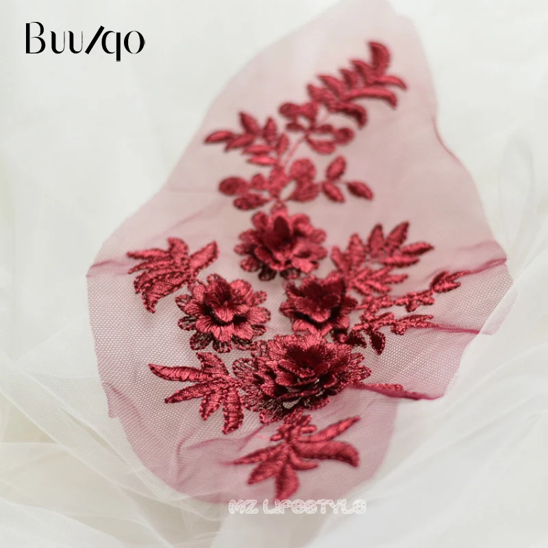 Buulqo/21*11 5 см 17 цветов 3D вышивка кружевная отделка для шитья костюмов Декор шитье