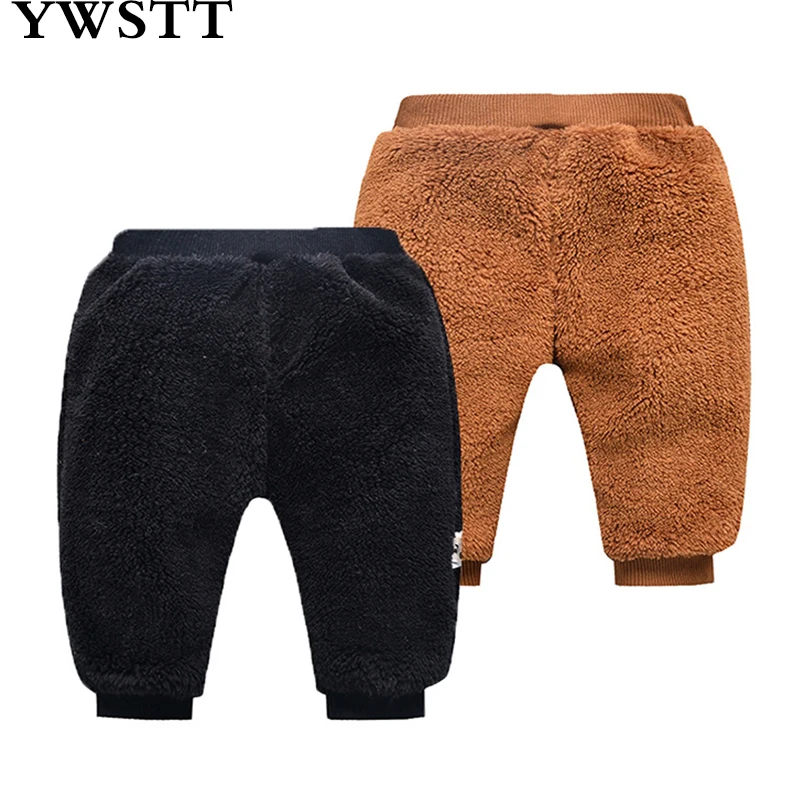 

Baby Boys Autumn Winter warm Trousers for Girls Long Soft Pants 2018 New Thick Warm Leggings Sweat Pants
